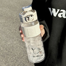 双饮运动水杯夏天tritan塑料吸管杯子学生便携大容量水壶2024新款