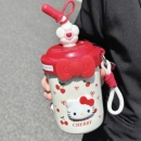 316学生保冷便携吸管咖啡保温水杯 hellokitty搅拌杯女生2025新款