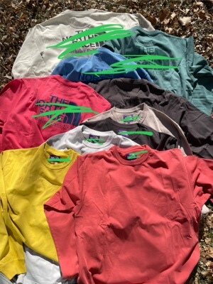 原D清货新款美式街头滑板潮牌紫纯棉水洗复古套头宽松休闲长袖T恤