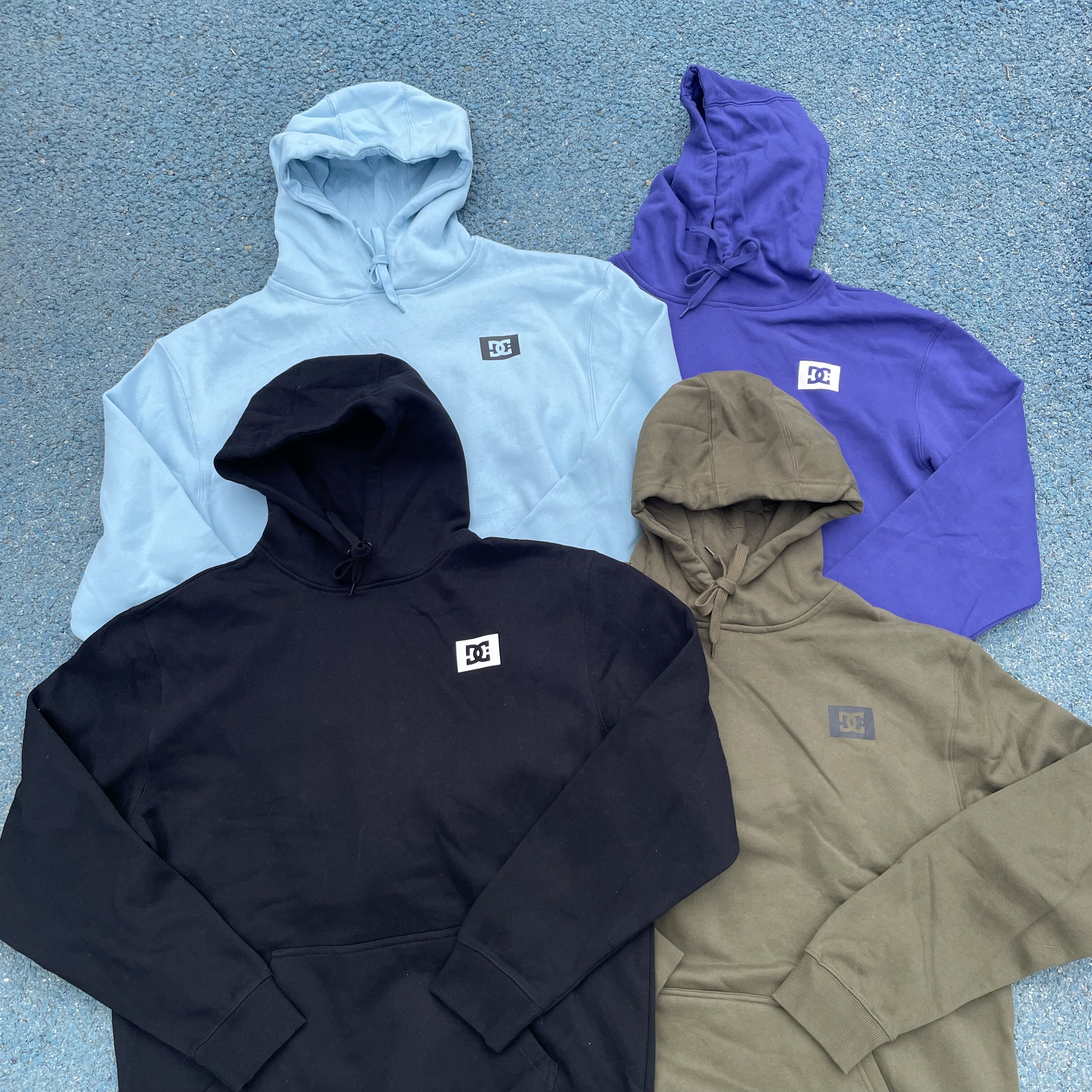 原D男新款美式街头潮牌D复合棉水洗复古加绒宽松滑板卫衣套头帽衫