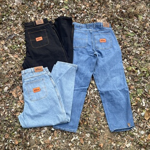 复古宽松滑板牛仔裤 街头潮牌BG纯棉水洗工装 Baggy 美式 原D新款