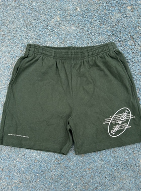 原D新款美式复古街头滑板潮牌MOPQ纯棉印花宽松三分短裤运动居家