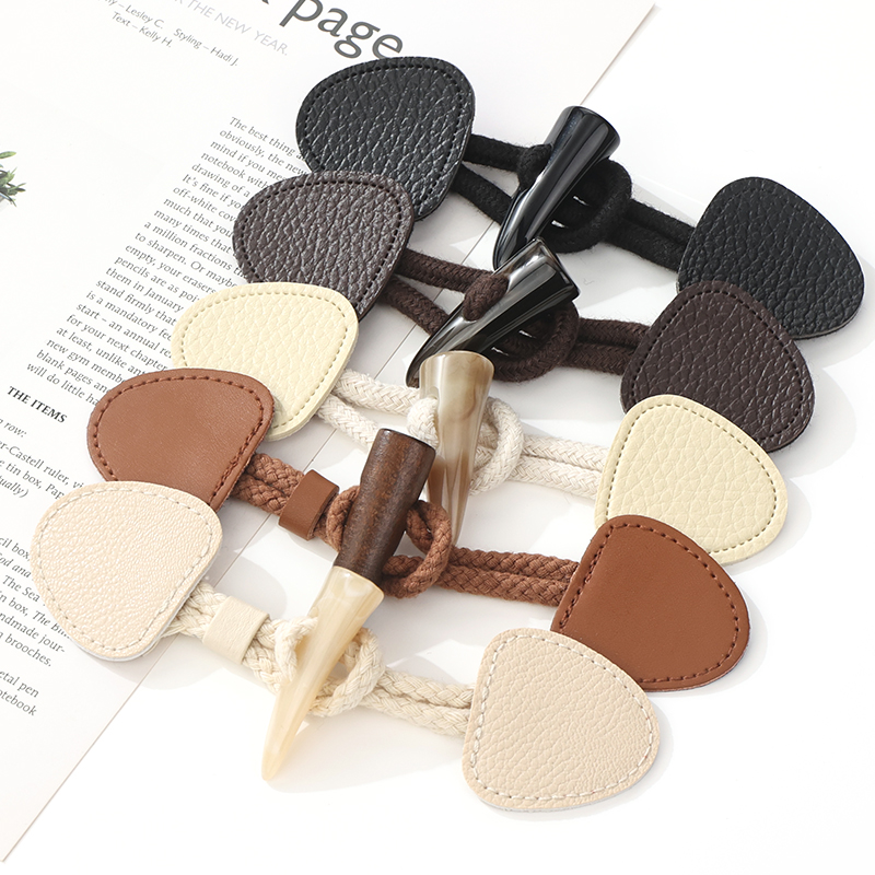 大衣皮对扣牛角扣纽扣