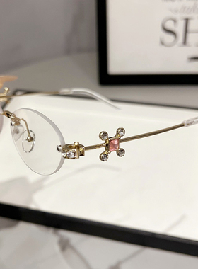 防辐射眼镜女款护眼睛男韩版抖音平光镜框架街拍个性近视可配度数