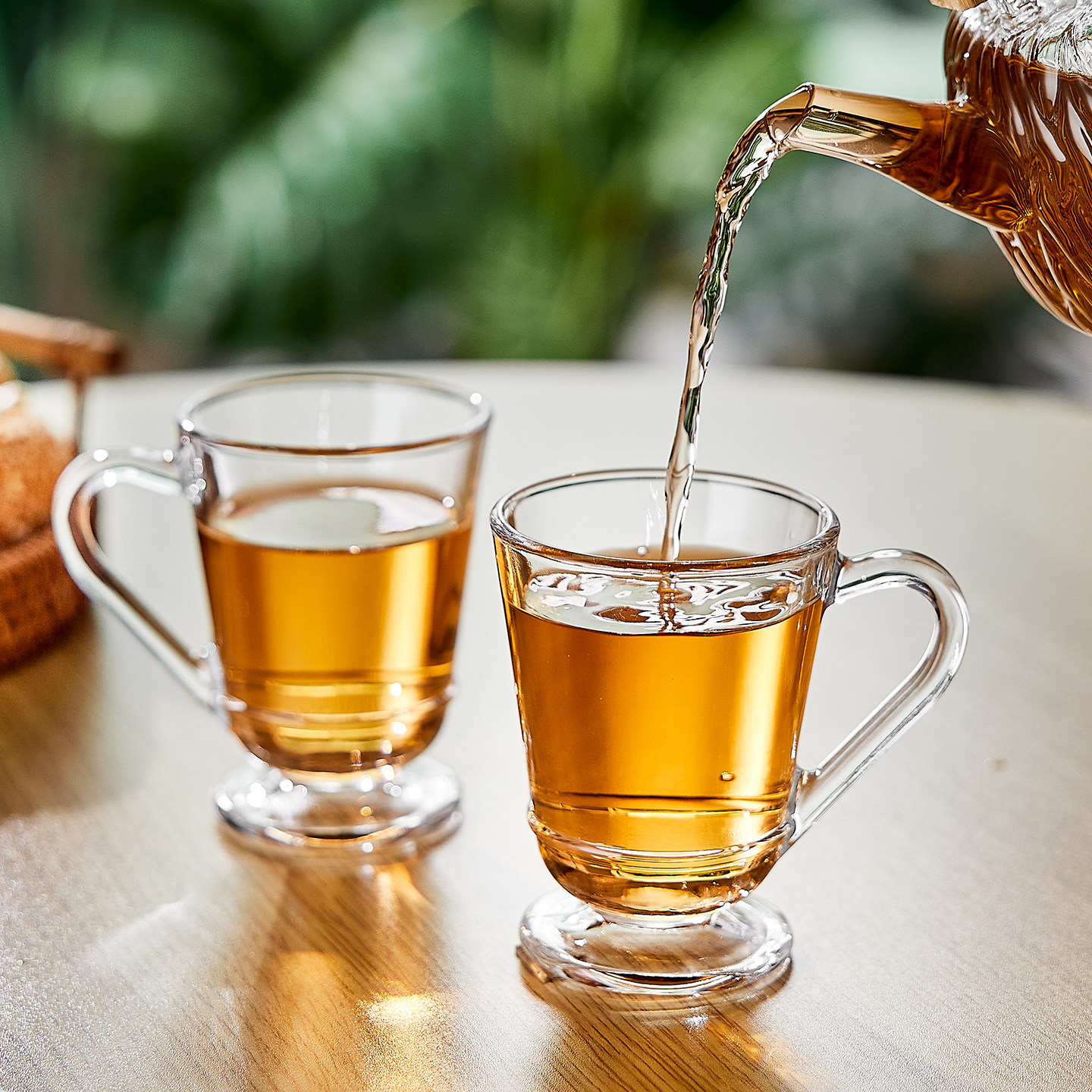 法式玻璃杯带把手泡红茶杯咖啡杯马克杯轻奢高档复古浮雕果汁杯子