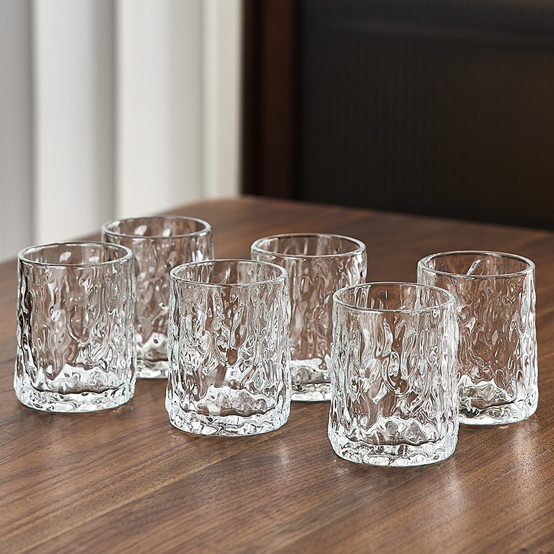 玻璃杯家用套装高颜值大容量喝水泡茶杯子办公室待客水杯杯具茶杯