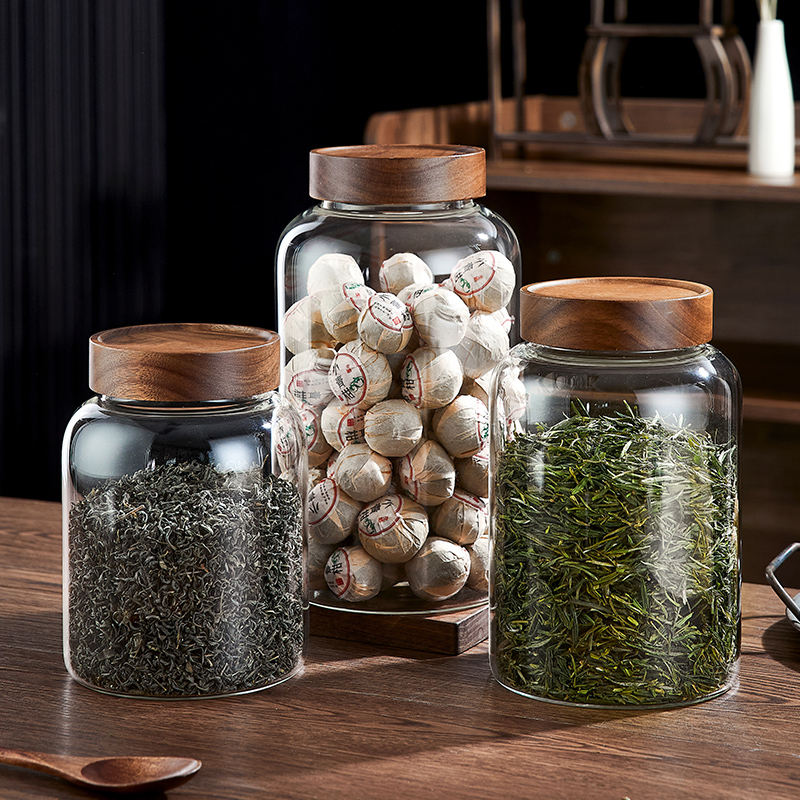 收纳茶叶罐玻璃密封空罐