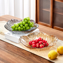 玻璃水果盘轻奢高档家用客厅茶几高级感水晶精致糖果零食摆放篮子