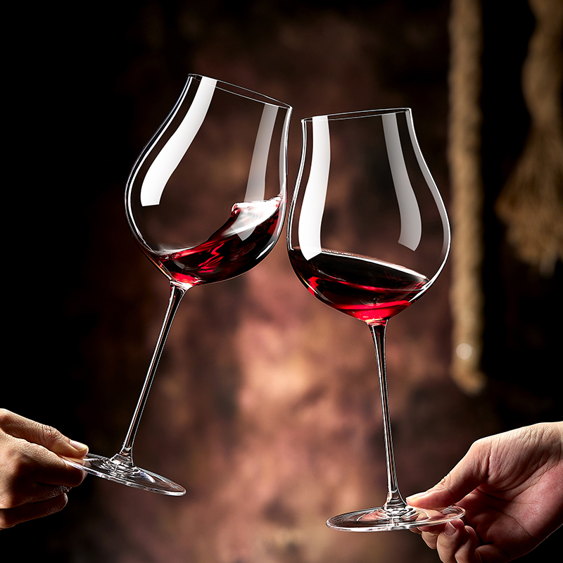 郁金香红酒杯套装家用水晶葡萄酒杯高脚杯创意大号轻奢醒酒器杯子