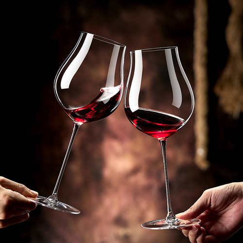 郁金香红酒杯套装家用水晶葡萄酒杯高脚杯创意大号轻奢醒酒器杯子