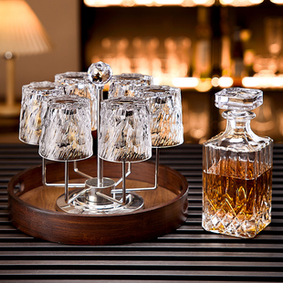 威士忌酒杯洋酒杯轻奢高档水晶玻璃家用酒樽XO闻香酒杯星芒啤酒杯