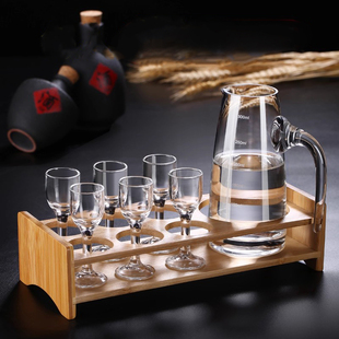 白酒分酒器套装 创意白酒杯家用 玻璃小号一口杯酒盅2两子弹杯中式