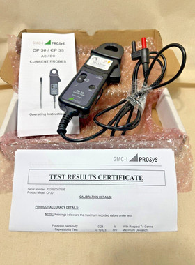 GMC-I Prosys CP- 30 Current Clamp, 30A DC Max, AC/DC Adapter