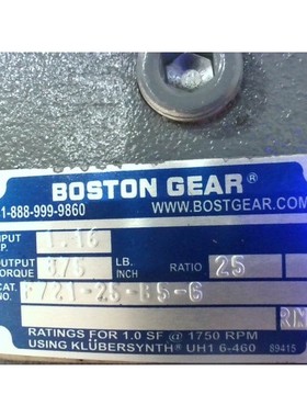 BOSTON Gear Reductor F721-25-B5-6 RPM 1750 Ratio 25:1 Serie