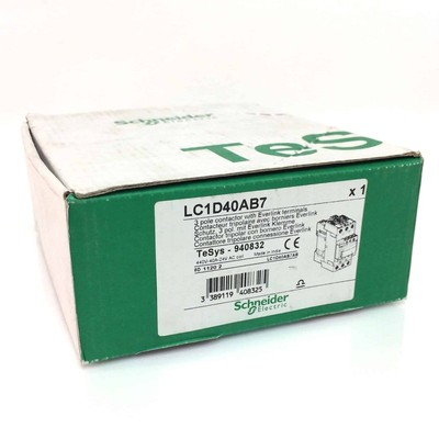 Contactor LC1-D40AB7 940832 Schneider 18.5kW 24VAC LC1D40AB7
