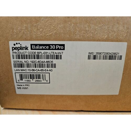 PEPLINK BALANCE 30 PRO BPL-031-LTEA-W-T NEW