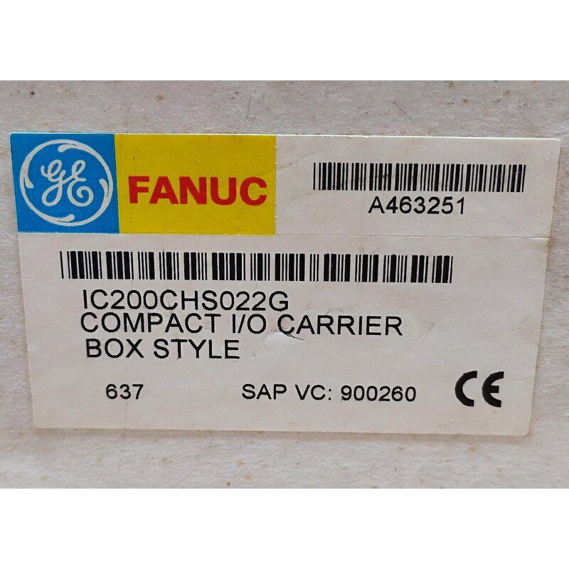 IC200CHS022G 工厂密封紧凑型 I/O 承运人 GE FANUC IC200CHS022G