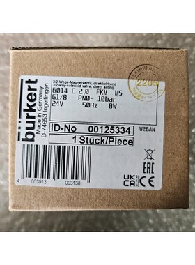 BURKERT 00125334 6014-C02 NEW