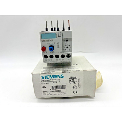 SIEMENS 3RU1116-1KB0 OVERLOAD RELAY FOR MOUNTING ON CONTACTO