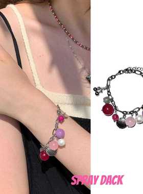 海洋水果糖串珠项链天然度假风