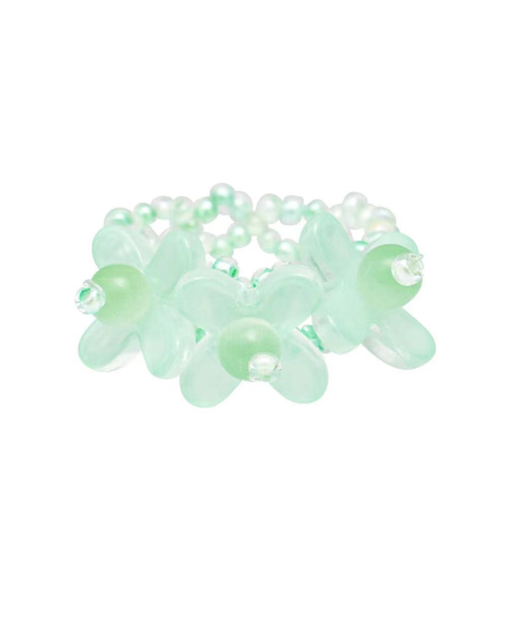 买2送1！琉璃花朵编织戒指同款