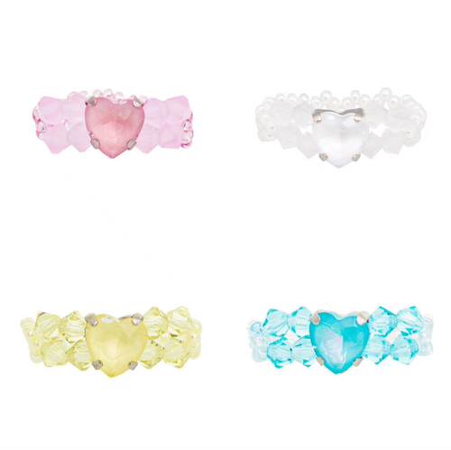 swingset水晶串珠爱心戒指