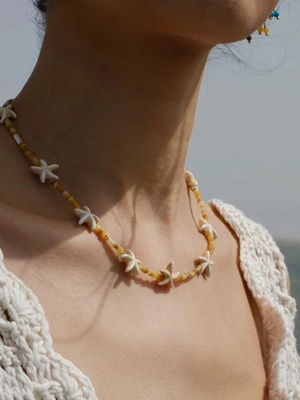 天然松石宋茜同款海星项链