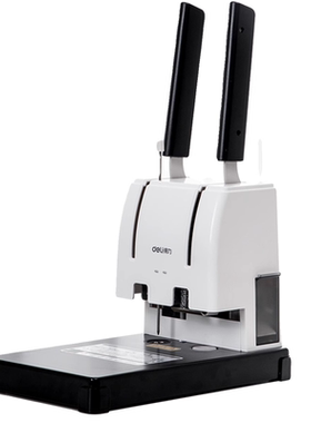 得力GB341装订机财务凭证会计档案账本票据手动打孔机33669S热熔铆管胶装机40MM厚度3876A质保1年免费开票