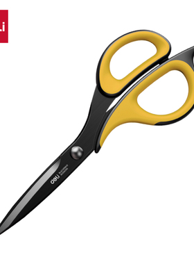 得力合金不锈钢裁缝剪刀尖头家用大号多功能办公室专用小黑色刀片裁缝剪刀大剪刀学生用手工成人剪刀服装设计