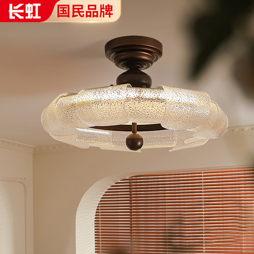 卧室吸顶灯中古美式复古主卧