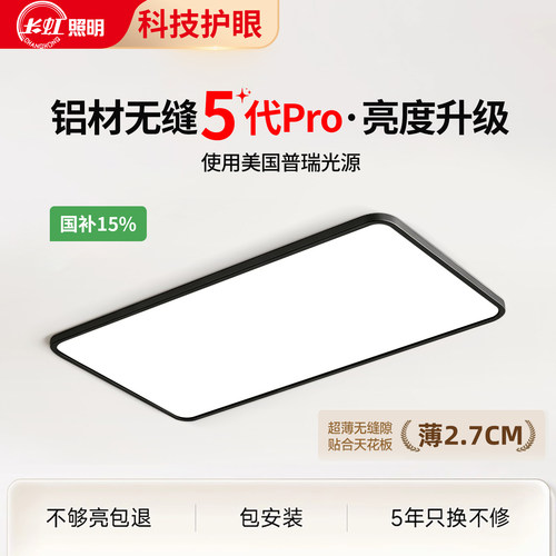 意式极简超薄吸顶灯无缝隙客厅灯简约现代2026新款大厅灯客厅主灯