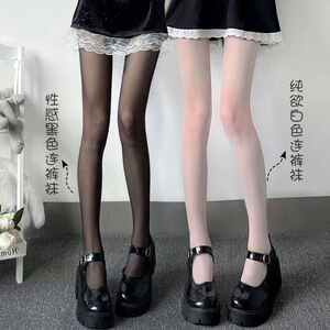 白丝袜jk黑丝薄款连裤袜肉色丝袜防勾丝光腿神器显瘦打底裤
