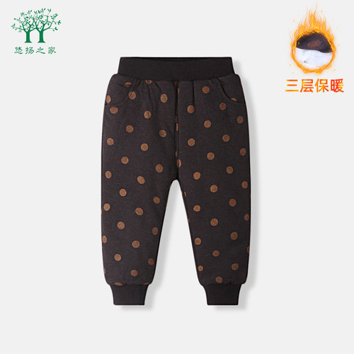 悠扬之家女童棉裤秋冬外穿裤保暖