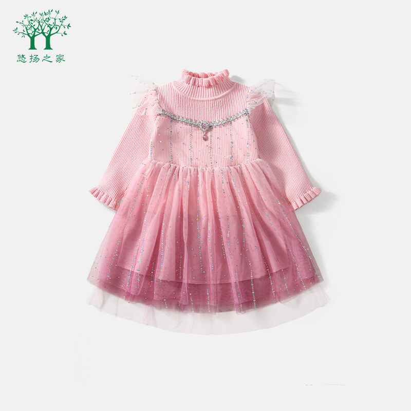 2023新款女童宝宝艾莎公主裙裙子婴儿三四岁儿童春秋装毛衣连衣裙,童装/婴儿装/亲子装,连衣裙,淘宝优惠券,粉丝福利购,淘宝优惠卷