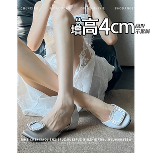 浅口小个子单鞋 不累脚 凉鞋 隐形内增高4CM玛丽珍鞋 女 2025秋新款