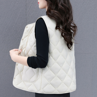 羽绒棉马甲女款2025新款今年流行爆款中老年秋冬保暖背心女士内搭