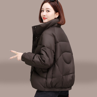 白鸭绒羽绒服女款冬季短款2025新款爆款小个子加厚妈妈装防寒外套