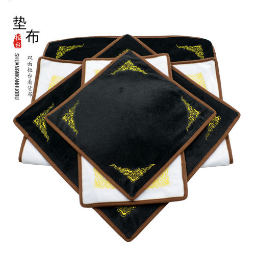 翡翠珠宝玉器展示布首饰长毛绒布黑白两面绒拍照背景布看货摄影布