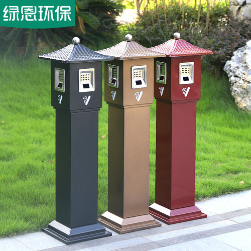户外立式灭烟柱绿恩烟缸桶烟蒂柱