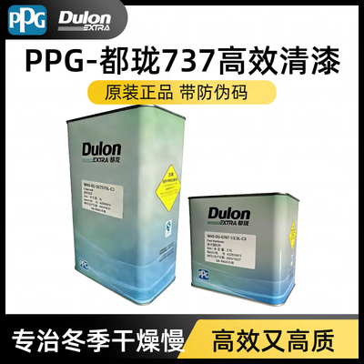 PPG737高效清漆套装都陇快干清漆透明漆金属车漆罩光清漆正品保证