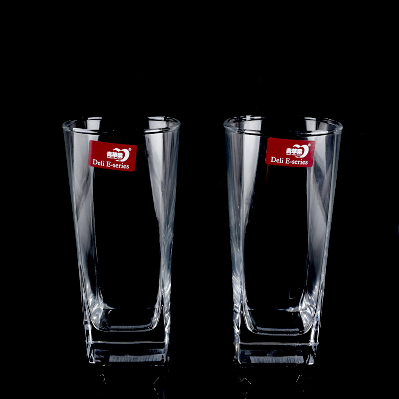 玻璃杯方形泡茶奶杯酒杯果汁家用