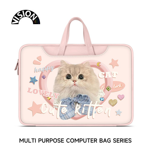 V-SION可爱猫咪笔记本电脑包手提