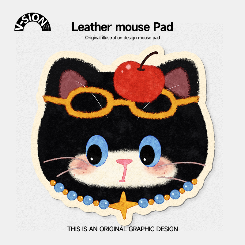 唯鑫V-SION度假猫猫异形皮革鼠标垫女护手腕便携电脑办公室桌垫,电脑硬件/显示器/电脑周边,鼠标垫/贴/腕垫,淘宝优惠券,粉丝福利购,淘宝优惠卷