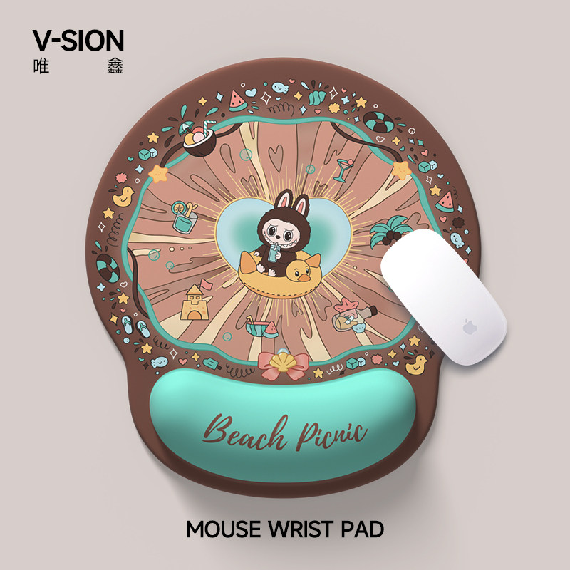 唯鑫V-SION可爱兔兔护腕鼠标垫手腕垫防滑办公室笔记本电脑键盘
