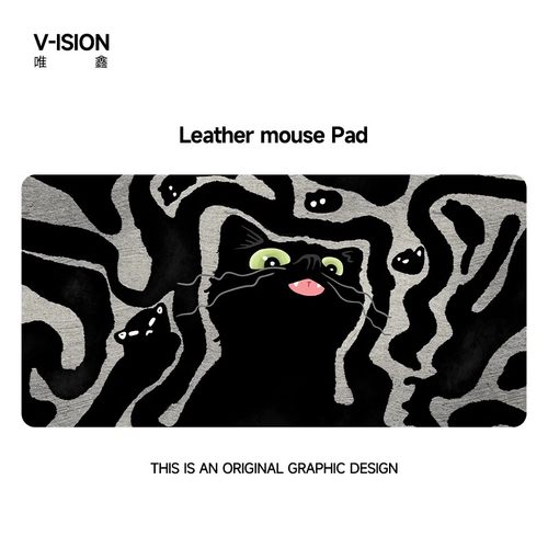 V-SION线条猫咪超大号鼠标垫