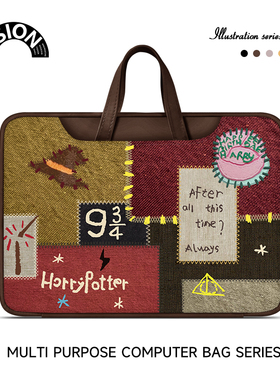 V-SION哈利波特笔记本重磅电脑包适用于苹果macbook15点6寸手提包小新air13华为matebook联想女14内胆包