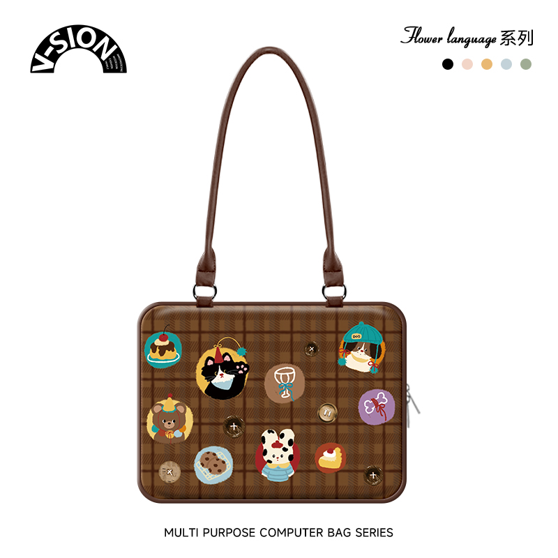 原创插画设计笔记本重磅电脑包