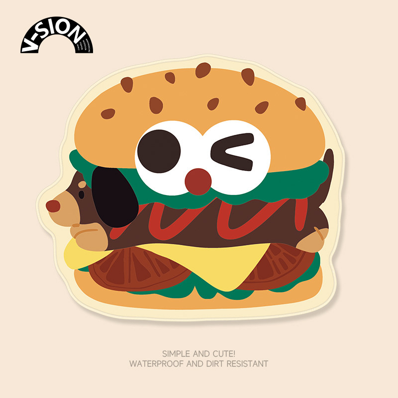 V-SION调皮汉堡狗异型鼠标垫女生护手腕小号便携电脑办公室桌垫,电脑硬件/显示器/电脑周边,鼠标垫/贴/腕垫,淘宝优惠券,粉丝福利购,淘宝优惠卷