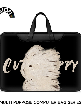 VISION吹风小狗笔记本电脑包手提适用苹果macbook15点6寸小新air13.3华为matebook联想女14内胆包pro保护套