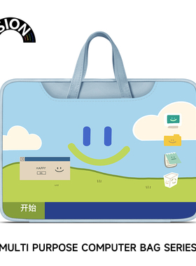 V-SION蓝色天空笔记本重磅电脑包适用于苹果macbook15点6寸手提包小新air13华为matebook联想女14内胆包